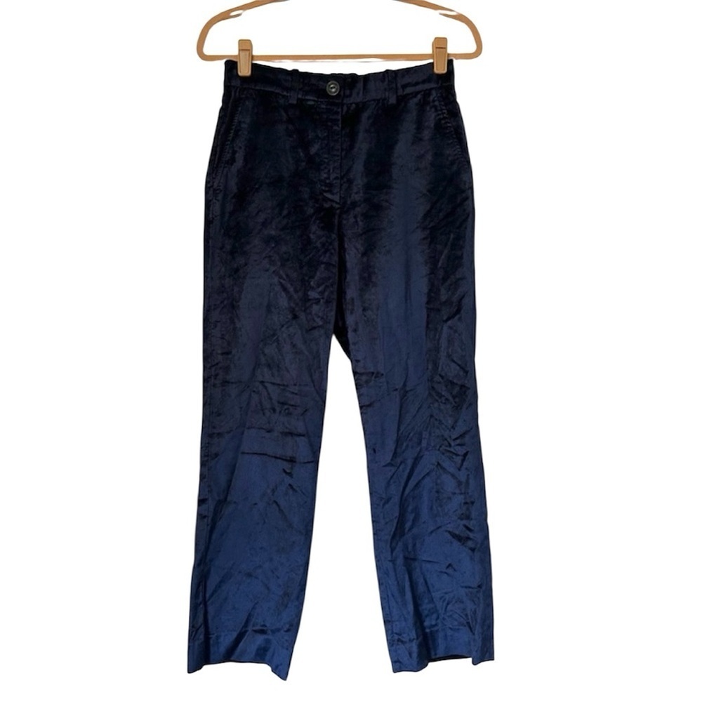 Rag & Bone Velvet Trousers Womens 2 Navy Straight